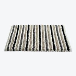 Allure Bath Fashions Striped Chunky Bobble Bath Mat - Monochrome - thumbnail 1