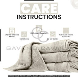 Gc Gaveno Cavailia Hampton Royal 12 Pack Face Towel 30X30 Cream Egyptian Cotton Premier Super Absorbent Towel - thumbnail 4