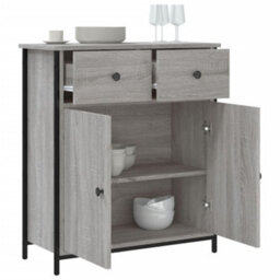 Berkfield Classic Sideboard Grey Sonoma 70X30X80 Cm Engineered Wood - thumbnail 4