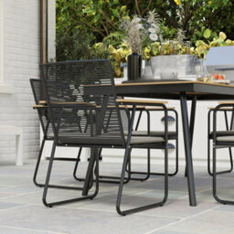 Outsunny 6 Seater Garden Dining Set With Cushions Rattan Backrest, Natural - thumbnail 9