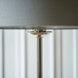 Loops Sophisticated 2 Pack Of 1500mm Tall Floor Lamps In Bright Nickel And Charcoal Fabric - thumbnail 6