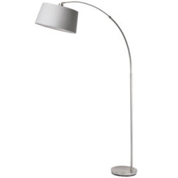 Pagazzi Lighting Pagazzi Jive 176Cm  Satin Chrome Arc Floor Lamp With Grey Shade - thumbnail 3