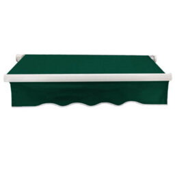 Sundaze 4.5X3M Garden Awning Replacement Fabric Top Cover Front Valance Green