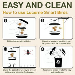 Swissinno Lucerne Bird Feeder For Fat Balls Light Grey - thumbnail 6