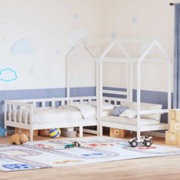 Berkfield Versatile Day Bed And Bench Set With Roof Without Mattress White 80X200 Cm