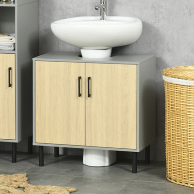 Kleankin Bathroom Sink Cabinet, Under Sink Basin Storage Cupboard With Shelf - image 1