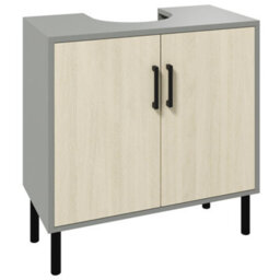 Kleankin Bathroom Sink Cabinet, Under Sink Basin Storage Cupboard With Shelf - thumbnail 2