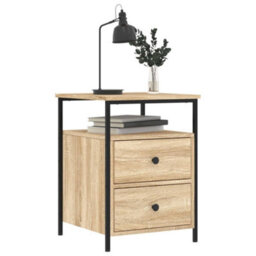 Berkfield Bedside Cabinets 2 Pcs Sonoma Oak 44X45X60 Cm Engineered Wood - thumbnail 3