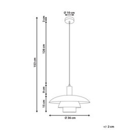 Wyld And Coco Mid-Century Tiered Pendant Lamp Black Matt Iron For Kitchen And Dining, W36 X D36 X H153Cm - thumbnail 3