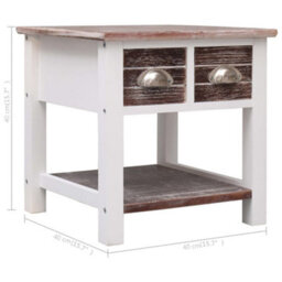 Berkfield Side Table Brown 40X40X40 Cm Paulownia Wood - thumbnail 8