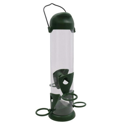 AB Tools Wild Birds Large Plastic Flip Top Seed Feeder Hanging Feeding Garden Station - image 1