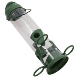 AB Tools Wild Birds Large Plastic Flip Top Seed Feeder Hanging Feeding Garden Station - thumbnail 3