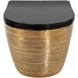 Toilet Bowl Rea Carlo Mini Tornado Black/brushed Gold - thumbnail 2