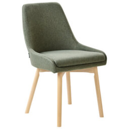 Beliani Set Of 2 Dining Chairs Melfort Fabric Dark Green - thumbnail 4