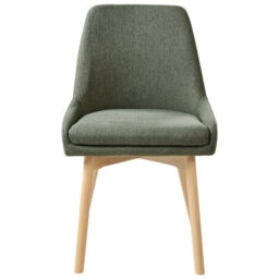 Beliani Set Of 2 Dining Chairs Melfort Fabric Dark Green - thumbnail 5