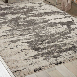 Ivory/grey Luxurious Modern Abstract Easy To Clean Rug For Bedroom & Living Room-117Cm X 178Cm - thumbnail 2