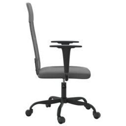 Berkfield Office Chair Height Adjustable Grey Mesh Fabric And Faux Leather - thumbnail 4