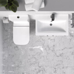 Nes Home White Basin Vanity And Close Coupled Toilet - thumbnail 5