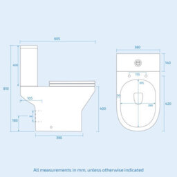 Nes Home White Basin Vanity And Close Coupled Toilet - thumbnail 8