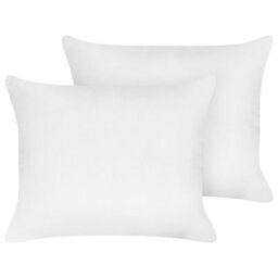 Beliani Set Of 2 Pillows Triglav High Polyester 50 X 60 Cm White