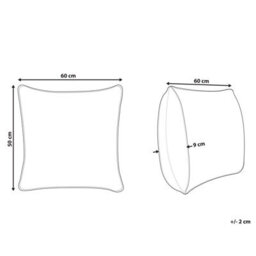 Beliani Set Of 2 Pillows Triglav High Polyester 50 X 60 Cm White - thumbnail 3