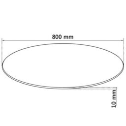 Walplus Table Top Tempered Glass Round 800 mm - thumbnail 4
