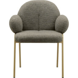 Dorel Dining Chair Set Of 2 In Teddy Fabric Dark Mink - thumbnail 3