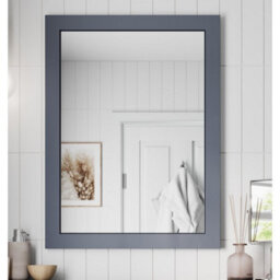 Aveli Framed Wooden Bathroom Mirror Wood Frame Wall Mounted Mirrors Grey 800 X 600mm