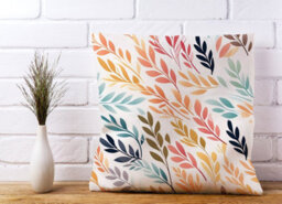 Warren Reed Designer Colouful Sping Leaves Cushions 60Cm X 60Cm - thumbnail 2
