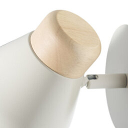 Happy Homewares Contemporary Scandinavian Designed Wall Light Fitting In Pastel Muted Dove Grey - thumbnail 3