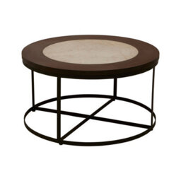 Orsina Modern Side Table With Latticed Base, Practical Wooden Round Table For Outdoor Patio,  Black Bedside Table - thumbnail 3