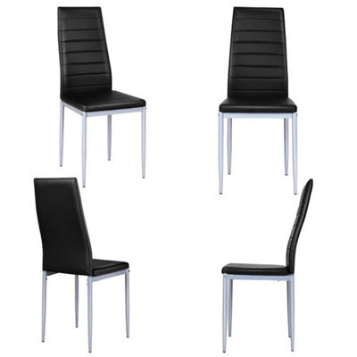 Dining Chairs Padded Seat High Back Armless Accent Dining Side Chairs Set Of 4 - image 1