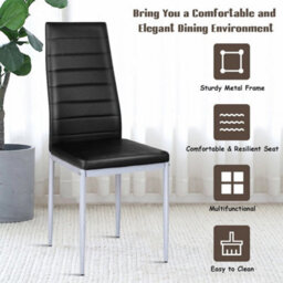 Dining Chairs Padded Seat High Back Armless Accent Dining Side Chairs Set Of 4 - thumbnail 5