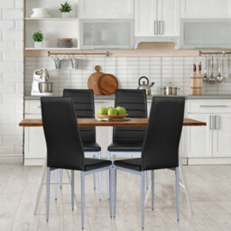 Dining Chairs Padded Seat High Back Armless Accent Dining Side Chairs Set Of 4 - thumbnail 3