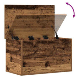 Walplus Storage Box Old Wood 60 X 35 X 35 Cm Engineered Wood - thumbnail 9