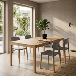 Urbn-Living Urbnliving Set Of 4 Scandinavian Dining Chairs Beech Wood Legs Modern Plastic Seat - Grey - thumbnail 5