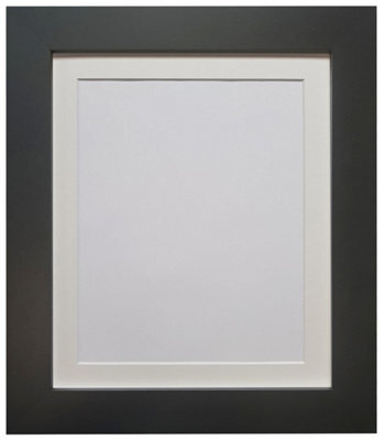 Frames By Post Metro Black Frame With Ivory Mount For Image Size 16 X 12 Inch - image 1