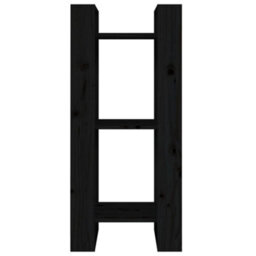 Berkfield Book Cabinet/room Divider Black 41X35X91 Cm Solid Wood Pine - thumbnail 3