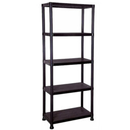 HEATON WHOLESALE 2 X Extra Large Black Plastic 5 Tier Compact Home Garage Storage Shelving Unit - thumbnail 2