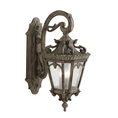 Elegant Outdoor Ip44 3 Bulb Wall Light In Londonderry Finish - Led E14 60W