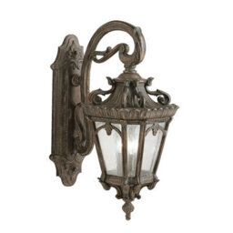 Elegant Outdoor Ip44 3 Bulb Wall Light In Londonderry Finish - Led E14 60W
