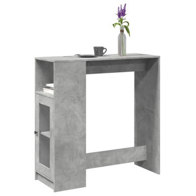 Berkfield Bar Table With Racks Concrete Grey 101X40X103.5 Cm Engineered Wood - image 1