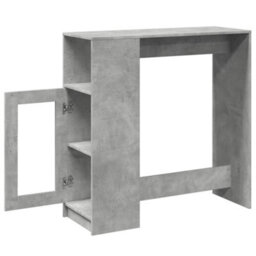 Berkfield Bar Table With Racks Concrete Grey 101X40X103.5 Cm Engineered Wood - thumbnail 5