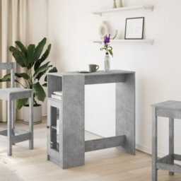 Berkfield Bar Table With Racks Concrete Grey 101X40X103.5 Cm Engineered Wood - thumbnail 3