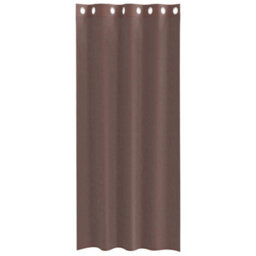 Berkfield Voile Curtains With Grommets 2 Pcs Brown 140X245 Cm - thumbnail 4