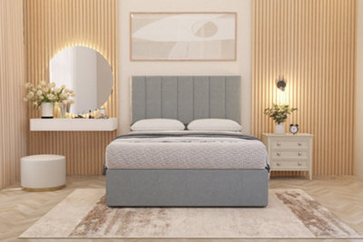 Somnior Beds Somnior Austin Divan Bed Set With Midnight Pocket Sprung Mattress And Headboard Sage Linen - image 1
