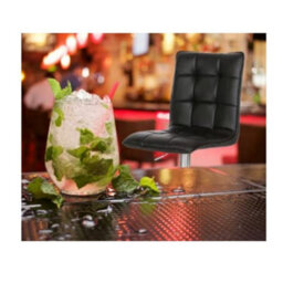 Evre Grey Cuban Bar Stool With Adjustable Gas Lift And 360 Degree Swivel For  Kitchen Breakfast Restaurant - thumbnail 3
