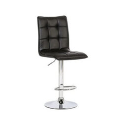 Evre Grey Cuban Bar Stool With Adjustable Gas Lift And 360 Degree Swivel For  Kitchen Breakfast Restaurant - thumbnail 1