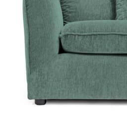 Abakus Direct Lucas Water Repellent Velvet Chenille Right Facing Corner Sofa In Jungle Green - thumbnail 7