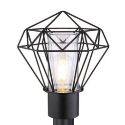 Luminosa Lighting Luminosa Horace Outdoor Bollard Black Ip44 1X E27 - thumbnail 3